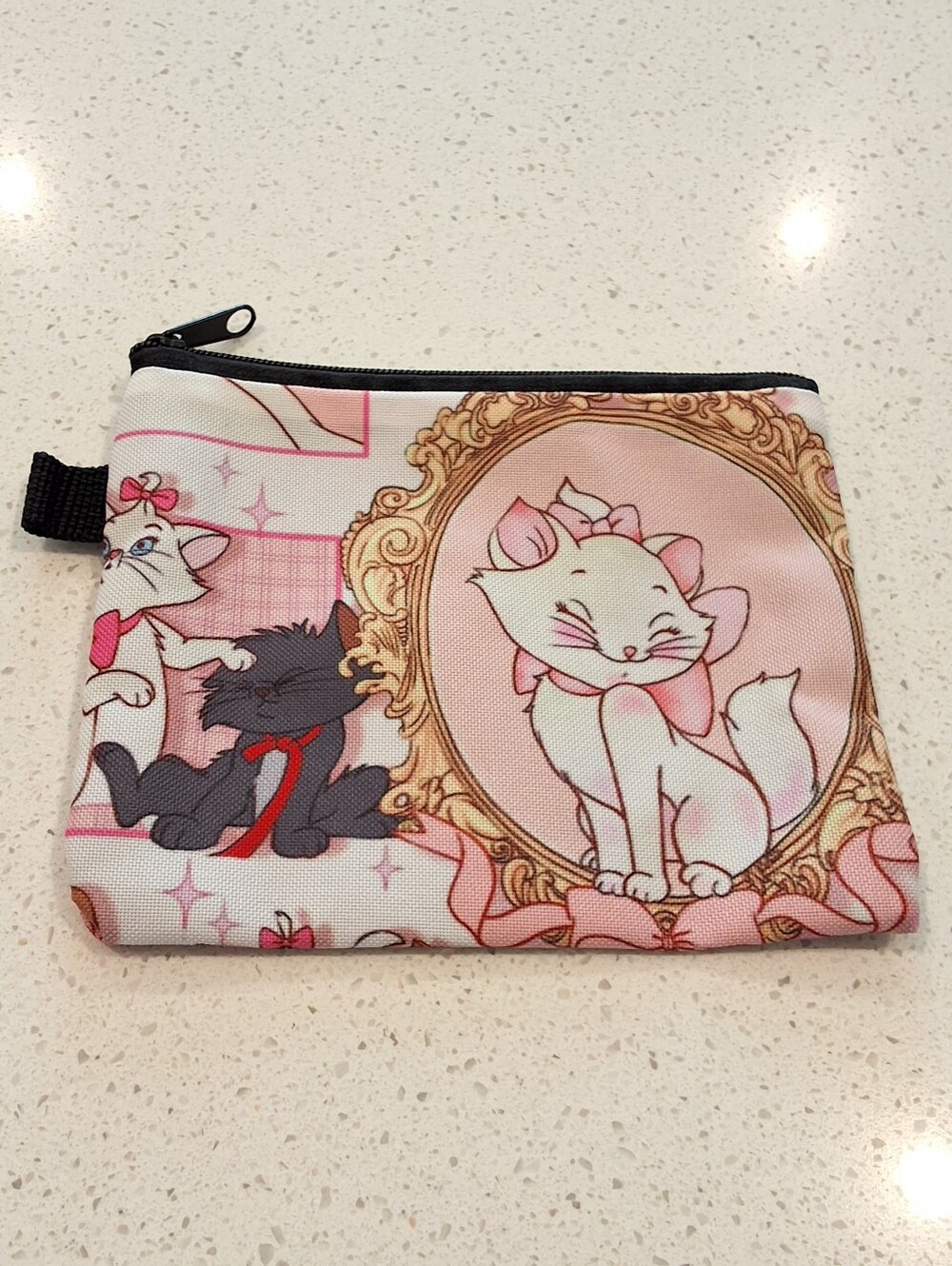 The Aristocats Marie Lady Coin Purse Small Zipper Pouch With Side Loop, New